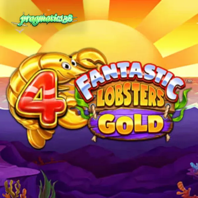 Tampilan visual permainan slot 4 Fantastic Lobsters Gold dengan tema bawah laut yang cerah